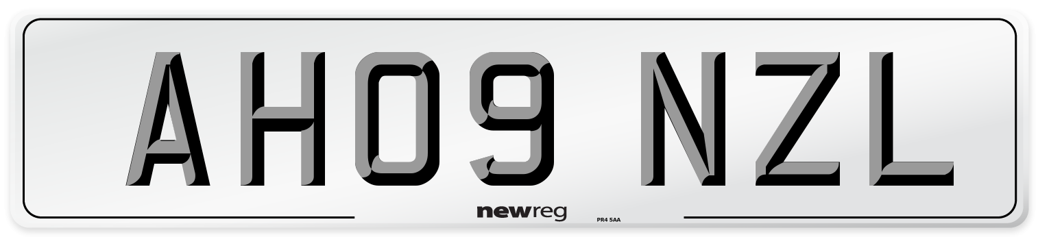 AH09 NZL Number Plate from New Reg